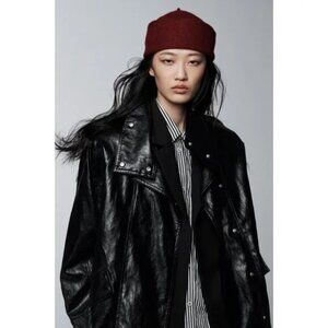 ZARA 100% WOOL BEANIE WITH CUFF